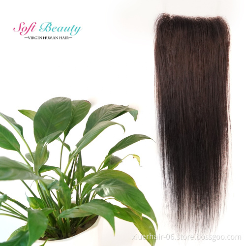 Cuticle Aligned Top Quality Invisible Straight Wave For Black Women 5x5 Human Hair hd Closures and Transparent hd Lace closure